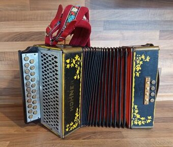 Heligonka (harmonika,akordeon) Hohner, celodřevěná