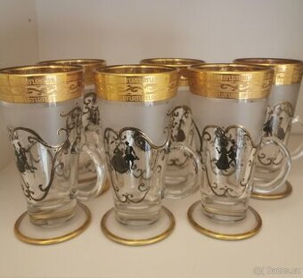 Set 6 skleniček na café latte stylu Versace