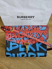 Burberry Small Graffiti Print Leather Crossbody Bag