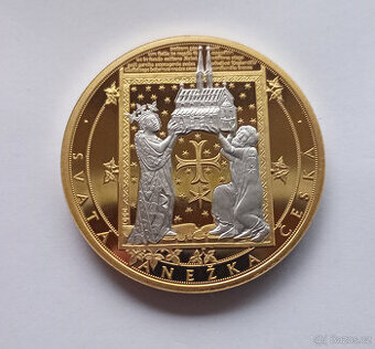 Pamětní medaile Svatá Anežka Česká | zlato & platina