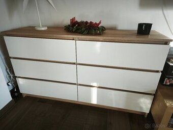 Komoda dub sonoma bílá