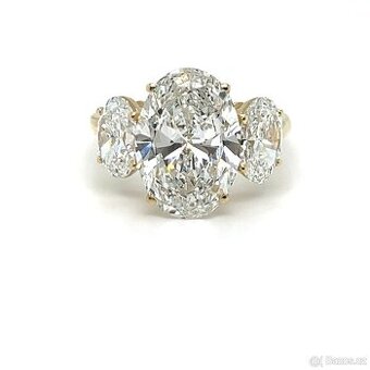 Krásný 14K prsten s lab. diamanty 4,00ct - certifikát IGI