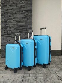 Cestovní kufry Mifex V99, sada 3kusů,M,L,XL, tyrkys,TSA - 1