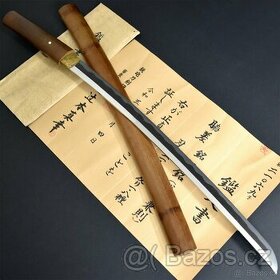 Japonský Starožitný Samurajský meč wakizashi Kanenori