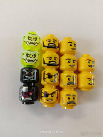 Lego Hlavy - 14 ks  - vše nové nepoužité