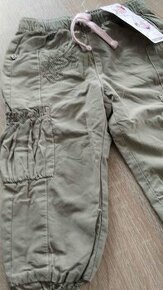 Dívčí kapsové kalhoty zateplené