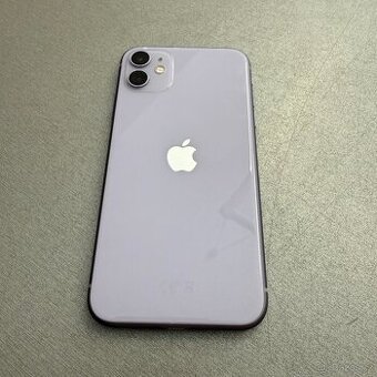 iPhone 11 64GB purple, pěkný stav, 12 měsíců záruka