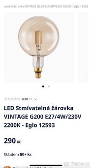 Eglo žárovka velká vintage