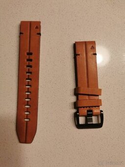 Garmin řemínek originál kůže QuickFit 22, černá přezka