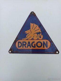 Reklamní smaltovaná cedule s drakem DRAGON