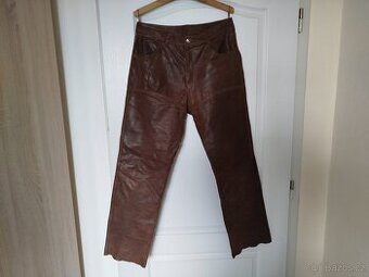 Kožené moto kalhoty 48
