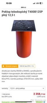 Litinový kanál šachta 2ks