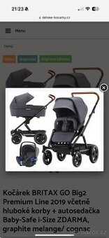 Kočarek Britax Go Big + vajíčko Britax