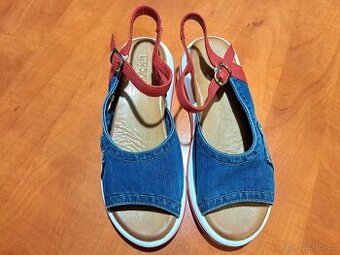 Dámské sandále jeans , vel.38