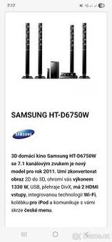 Domácí kino Samsung HT-D6750W