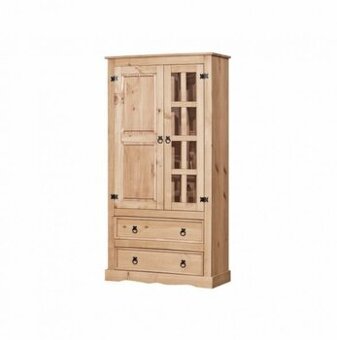 Dřevěná vitrína CORONA vosk 16254