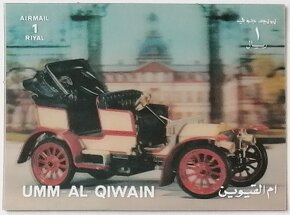 3 plastové letecké známky emirát Umm Al Qiwain SAE Asie