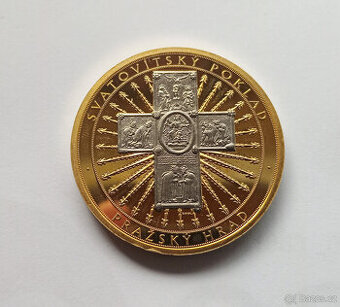 Pamětní medaile SVATOVÍTSKÝ POKLAD – zlato & platina, certif