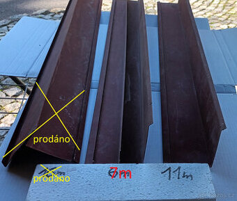 závětrné lišty - plechování na střechu mat. AL