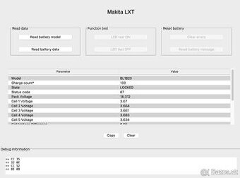 Odblokovanie batérií Makita