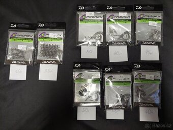 Závaží, skleněné trubičky a pružinky do gum