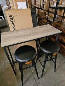 Nový barový set - stůl + 2x židle - 1