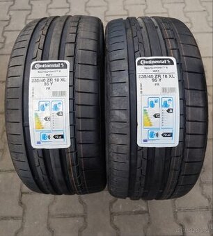 Nové letní pneumatiky Continental 235/40/18
