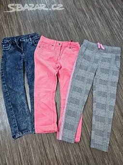 3x kalhoty vel. 110