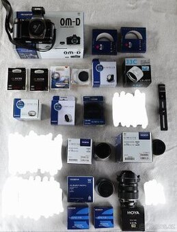 Olympus OM-D set – tělo + profi příslušenství TOP STAV