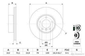 NOVÉ PŘEDNÍ BRZDOVÉ KOTOUČE BMW  1,2,3,4,X1 ROK 2011-2021