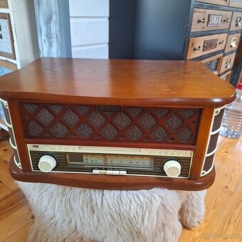 Retro radio-gramofon+kazeťák