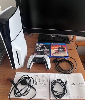 PS5 Slim 1TB v záruce + Mafia a Call of Duty