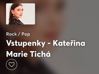Kateřina Marie Tichá O2 koncert Praha 29.11. Oba za 900,-
