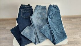 Dívčí džíny, rifle, kraťasy vel. 134 - 152, pásky