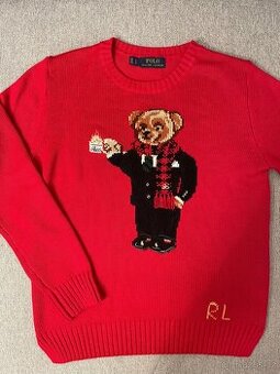 Dámský elegantní svetr Polo Ralph Lauren POLO BEAR červený