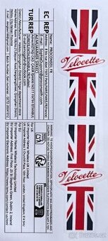 Velocette samolepky England vlajka 2 ks