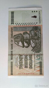 Bankovka Zimbabwe 20 miliard dolaru
