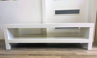 TV stolek, bílá, 120x35x36 cm