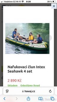 Nafukovací člun Intex Seahawk 4