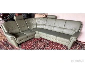 Luxusní rohová kožená sedací souprava, 3009