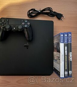 Playstation 4 Slim 1Tb + 3 hry + ovladač