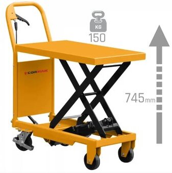 Plošinový nůžkový zvedák 150 kg, 600 mm - 1