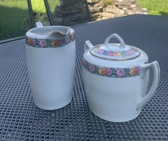 Stará konvička a cukřenka - Karlovarský porcelán