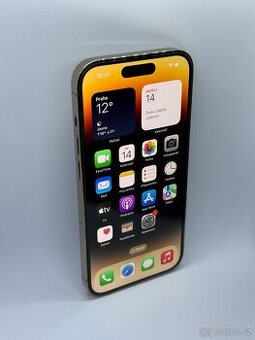 iPhone 14 Pro 128 GB Gold - Baterie 100 %, Záruka
