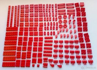 Lego® Originál diely červené (nové, nehrané 190 kusov)