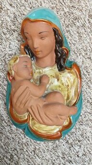 Madonna s Ježíškem terakota