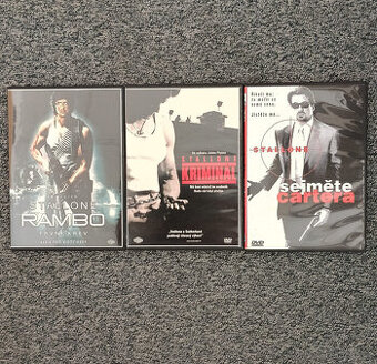 3x filmy Sylvester Stallone na DVD v krabičkách