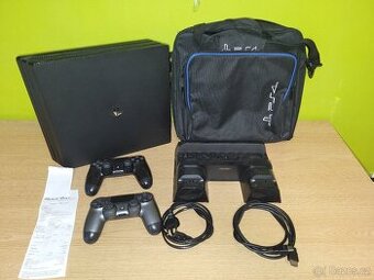 PS4 PRO 1TB příslušenství + vyčištěný