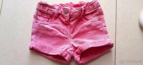 Riflové růžové kraťasy NEXT, 1,5-2 roky, výška 92 cm