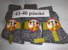 Ponožky ovčí vlna 43-46 pánské sada 9 párů